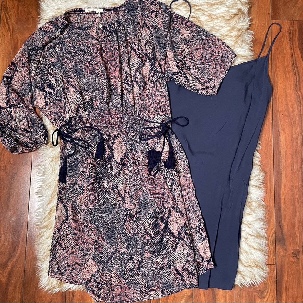 Anthropologie Floreat Zharah snakeskin tassel tie 2 piece boho dress - Picture 7 of 11